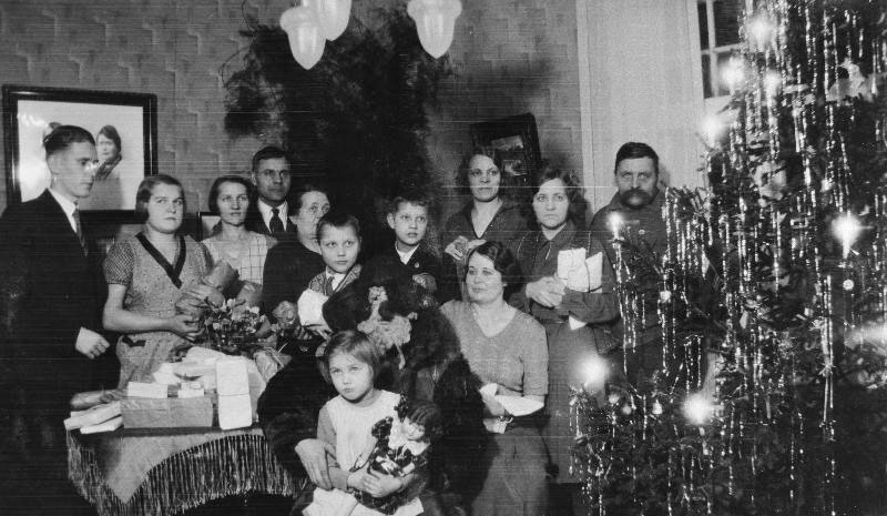 Joulunviesttoa Kauklahden Nybackassa 1936-37