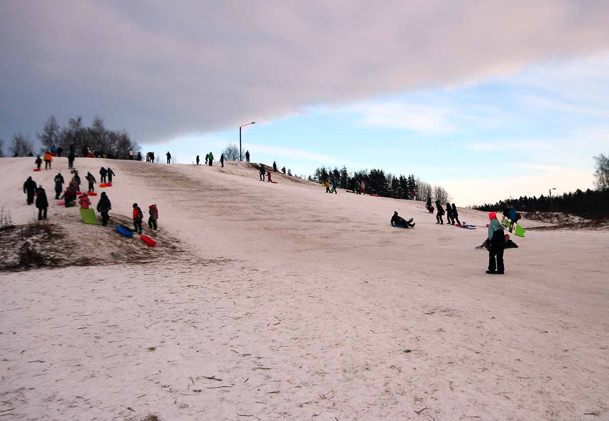 Olarin pulkkamäki, Espoo.