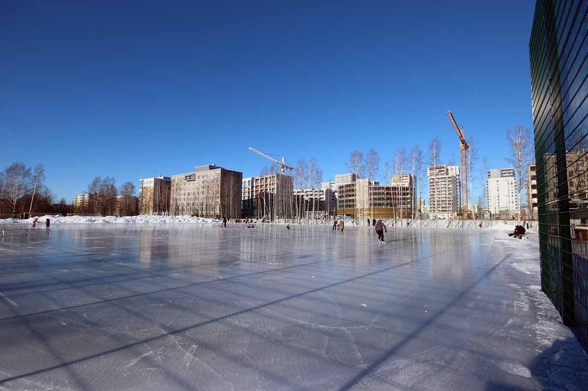 Perkkaan tekojää, Espoo.