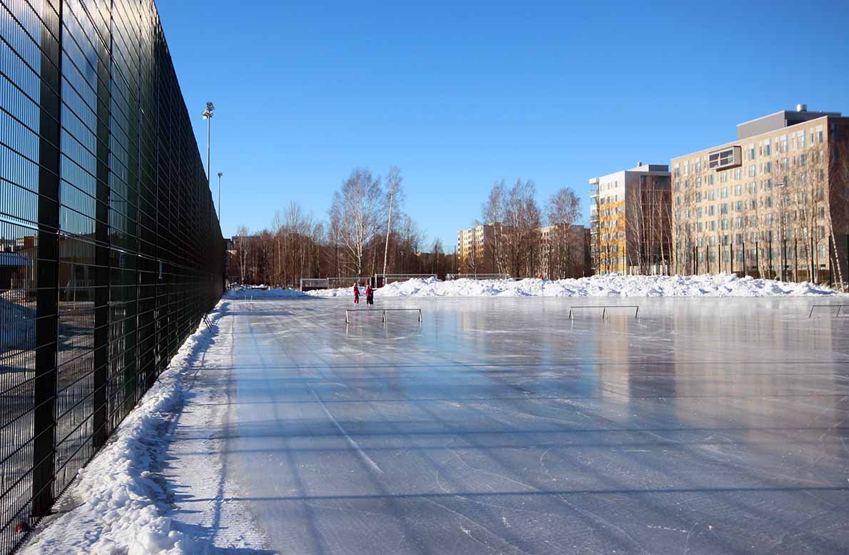Perkkaan tekojää, Espoo.