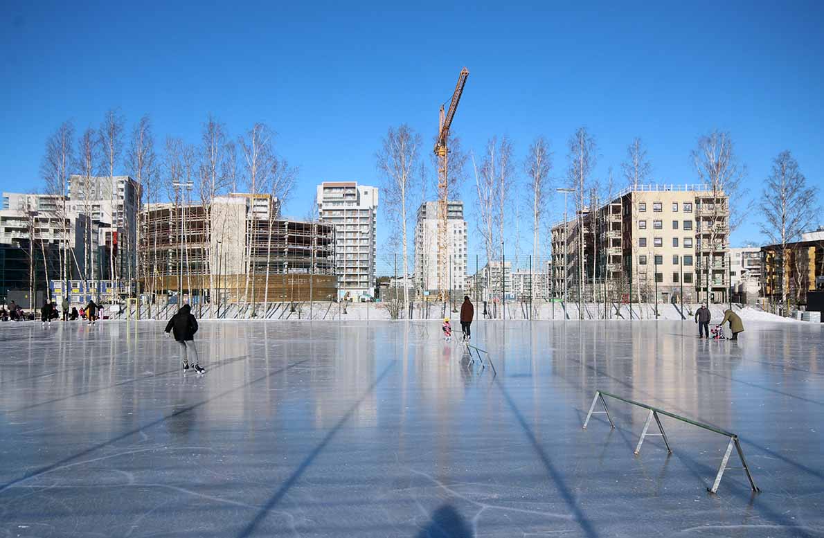 Perkkaan tekojää, Espoo.