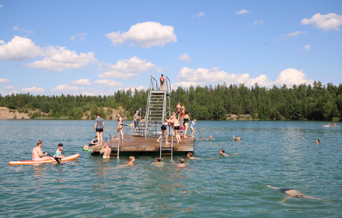 Mellilänjärven uimarannan hyppytorni, Loimaa.